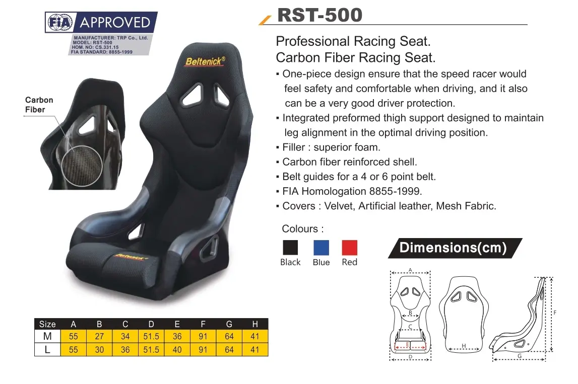 FIA Racing Seat RST-500 - Beltenick