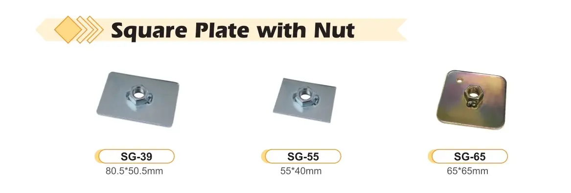 Square Plate With Nut - Beltenick