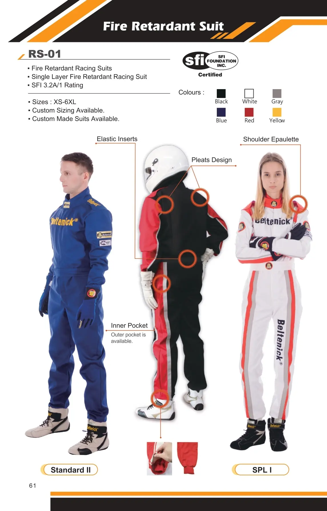 SFI Racing Suit RS-01 - Beltenick