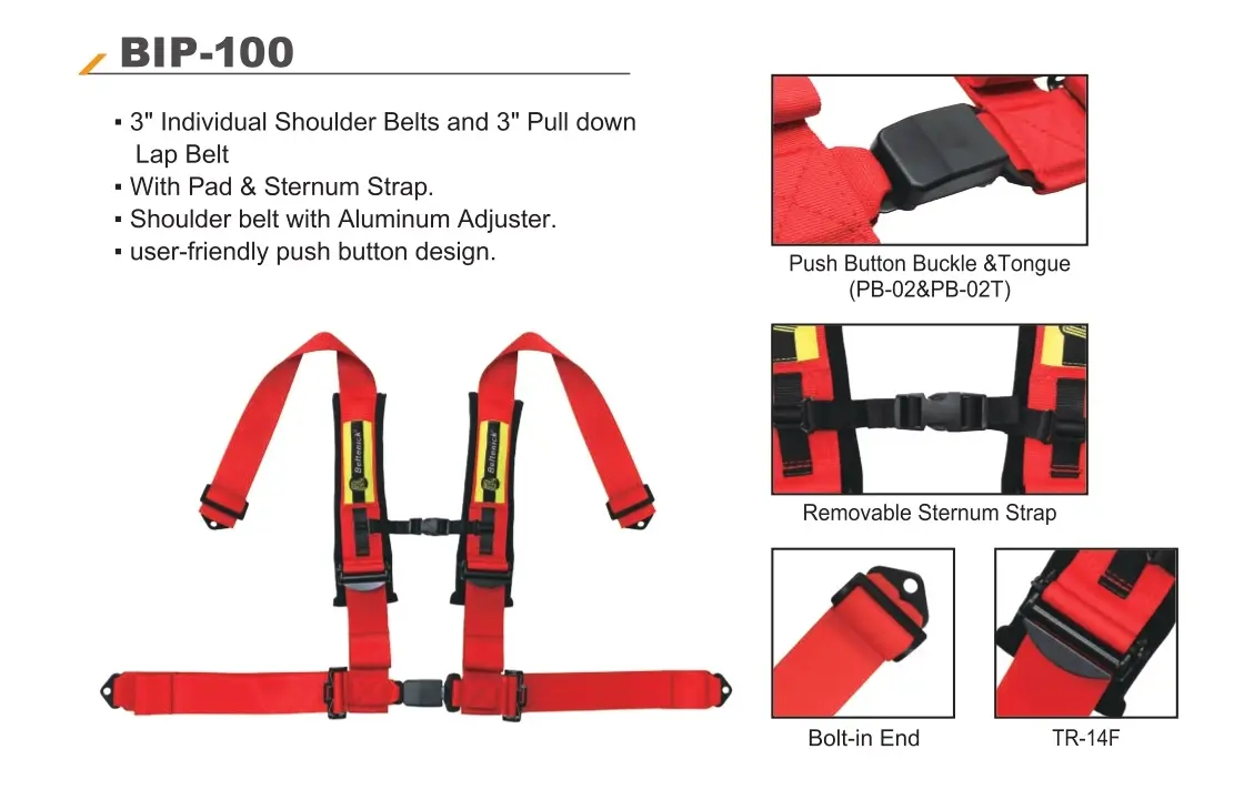 SFI UTV Racing Harness BIP-100 - Beltenick