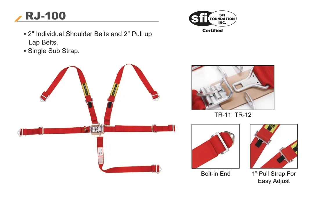 SFI 5-Point Racing Harness RJ-100 - Beltenick