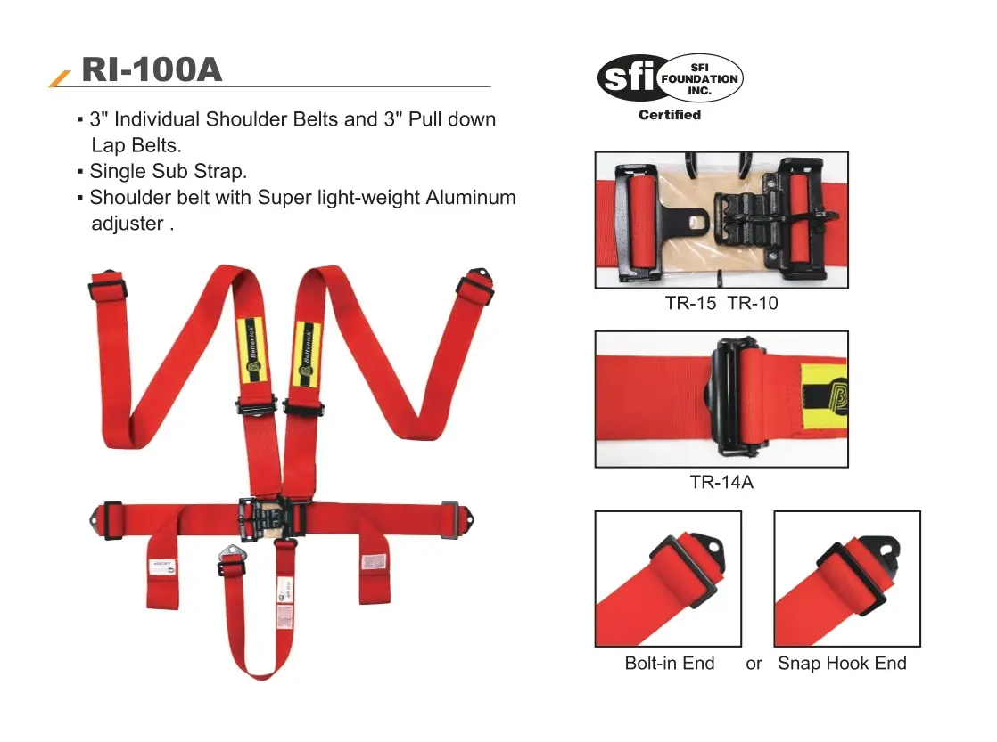 SFI 5-Point Racing Harness RI-100A - Beltenick