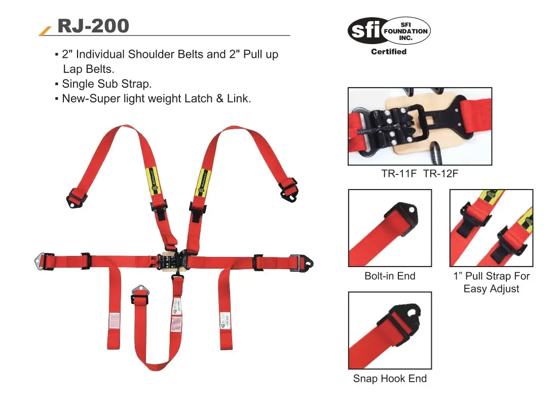 SFI 5-Point Racing Harness RJ-200 - Beltenick
