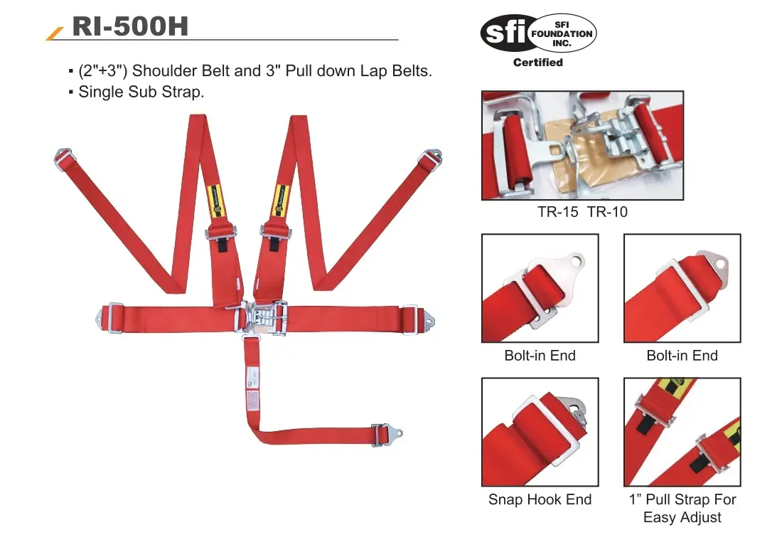 SFI 5-Point Racing Harness RI-500H - Beltenick
