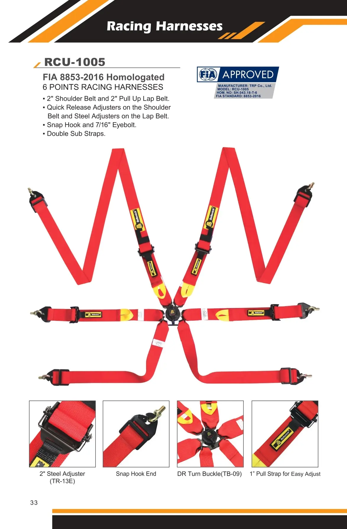 FIA 6-Point Racing Harness RCU-1005 - Beltenick