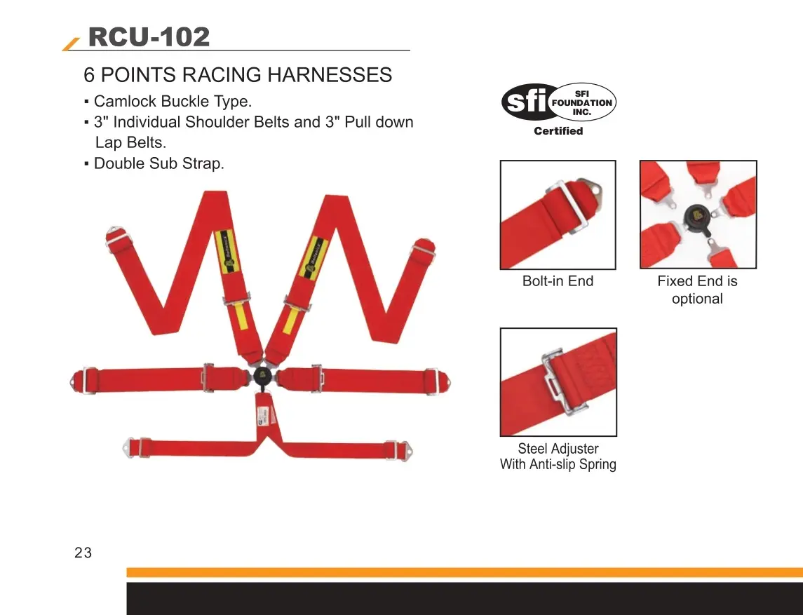 SFI 6-Point Racing Harness RCU-102 - Beltenick
