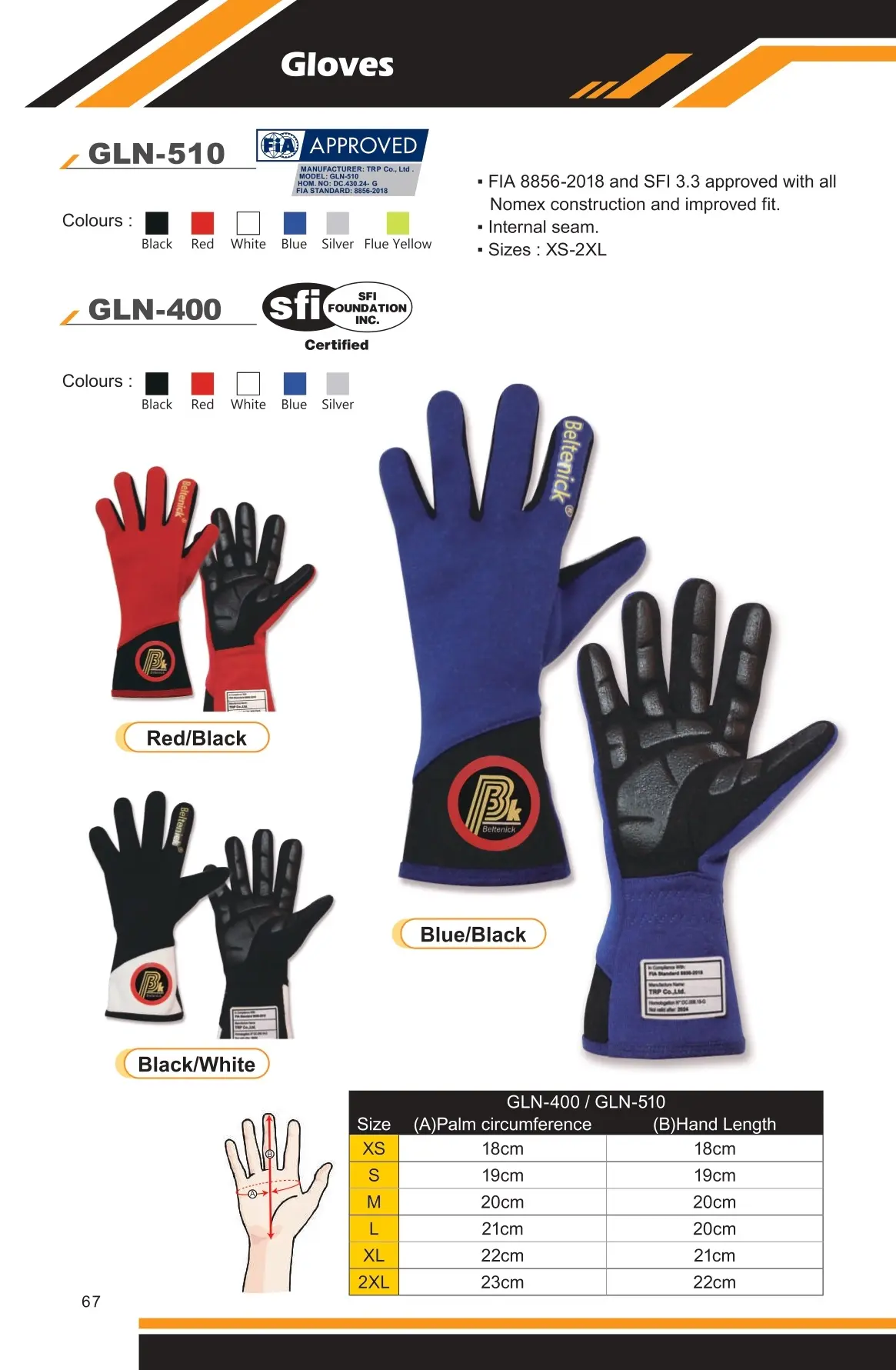 FIA Racing Gloves GLN-510 - Beltenick