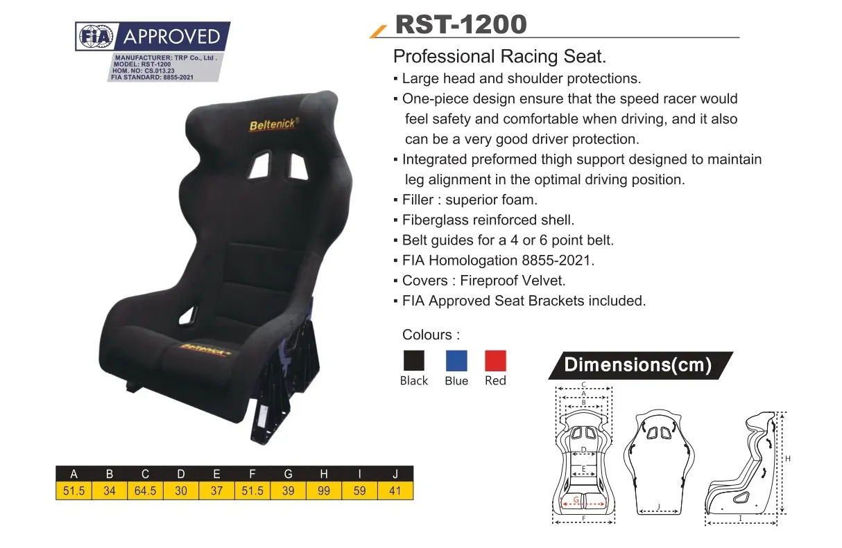 FIA Racing Seat RST-1200 - Beltenick