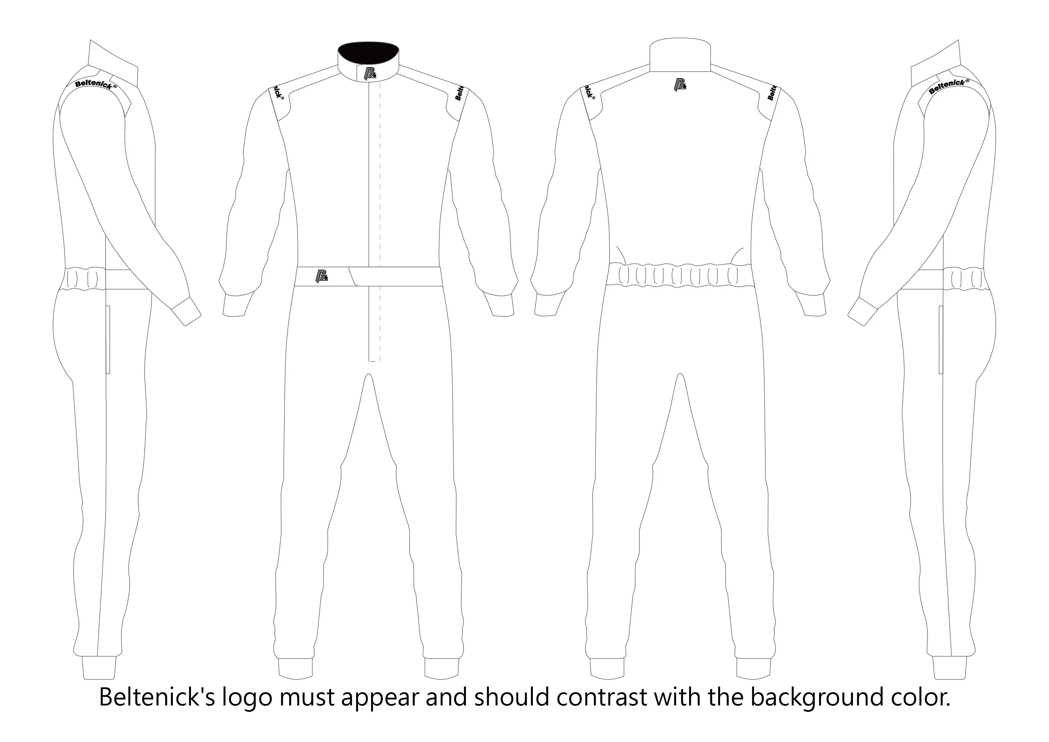 FIA RACING SUIT TEMPLATE Standard II - Outer Cuff